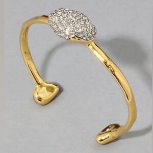 Alexis Bittar Solanales Crystal Pebble Skinny Cuff Bracelet